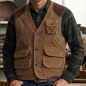 EDDIE BAUER Vintage Corduroy Hunting Vest - Size Medium